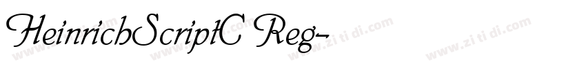 HeinrichScriptC Reg字体转换